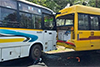 Bantwal: Private bus rams into school vehicle; students escape unhurt